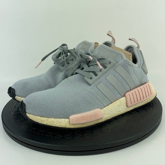 adidas Shoes - Adidas NMD R1 Gray/Pink Athletic Running Shoes BY3058 Women's Size 7